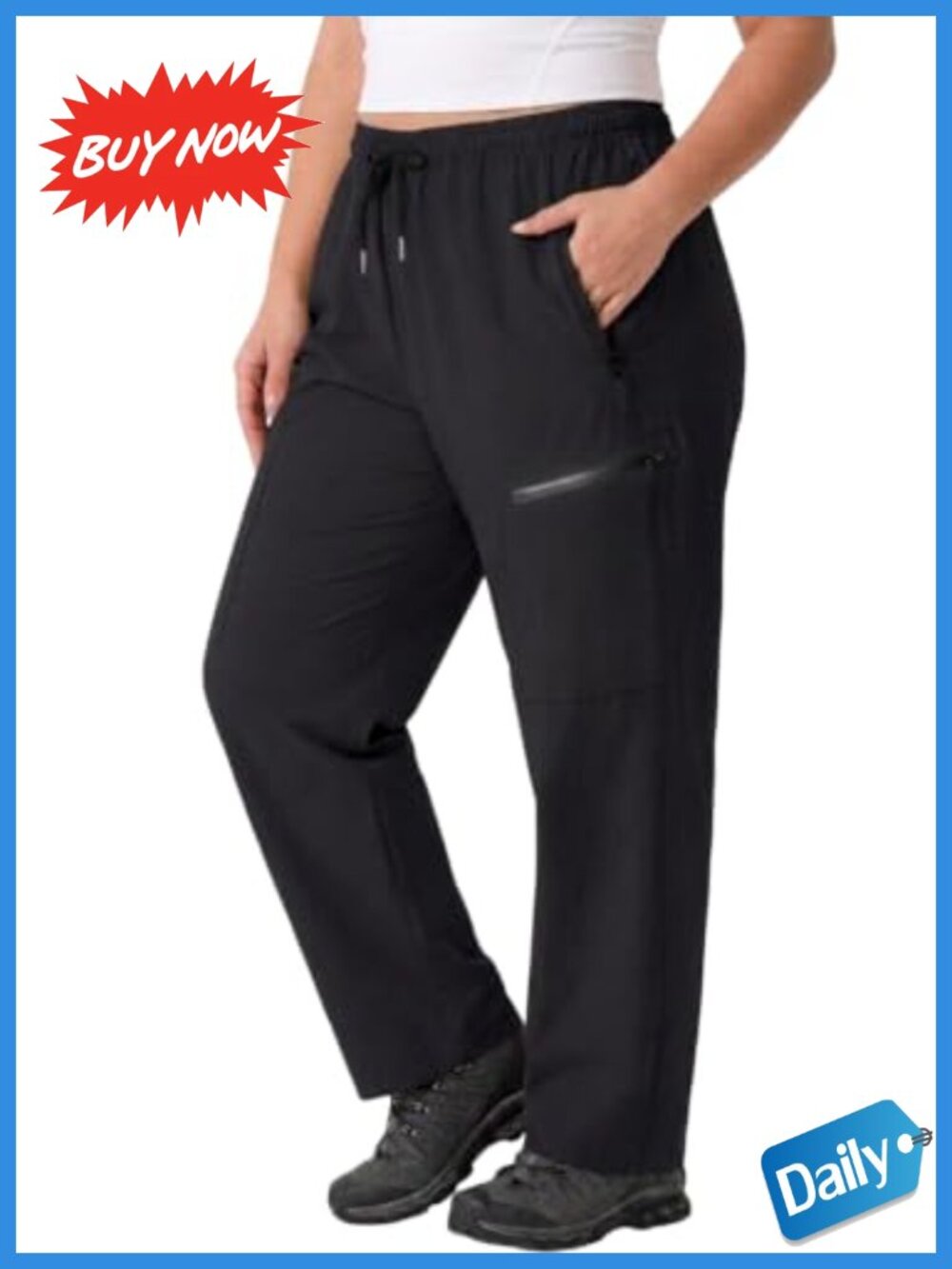 Plus Size Hiking Pants Quick Dry Water Resistant Lightweight Cargo Pants